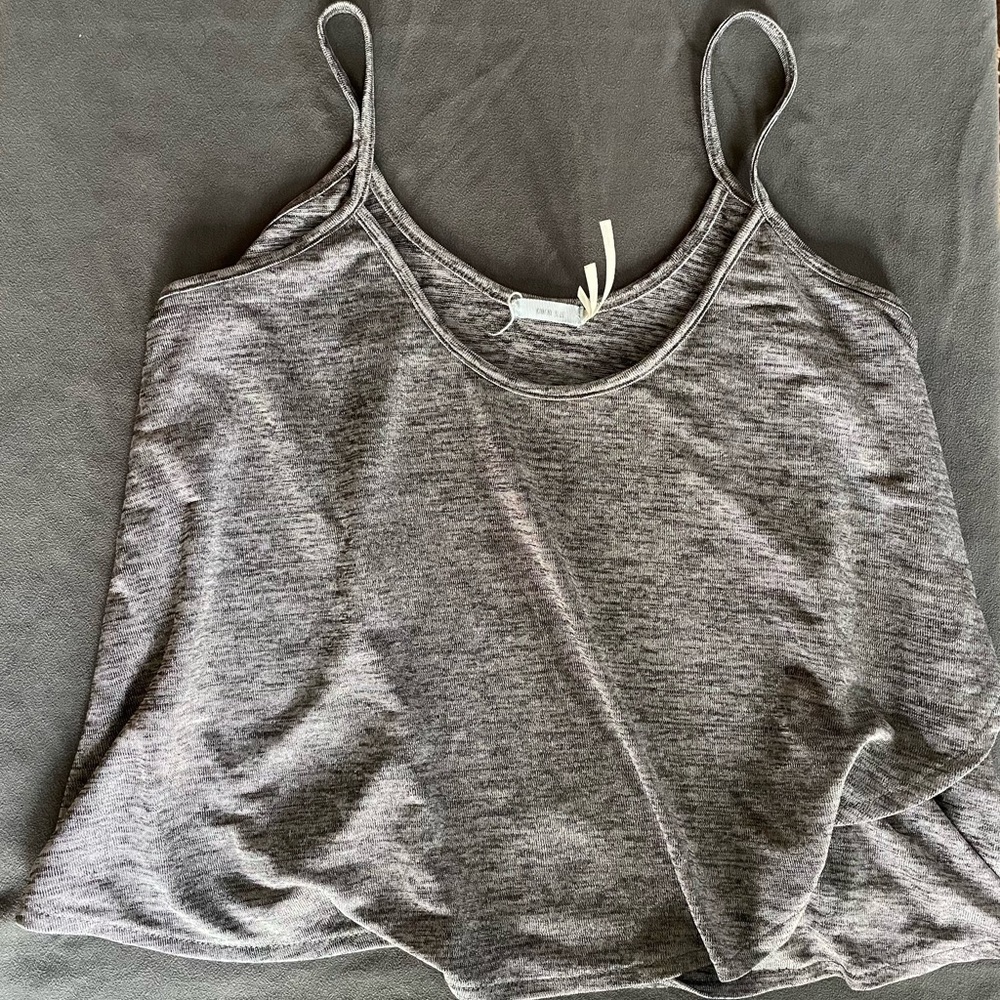 Kimchi Blue Silver Cropped Swing Tank Top